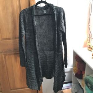 Dark Grey Heathered Cartigan